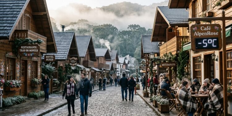 O vilarejo mineiro que um imigrante europeu fundou na Mantiqueira e onde o termômetro já marcou quase cinco graus negativos