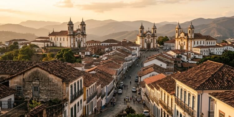 A 100km de BH, 1ª cidade brasileira eleita Patrimônio Mundial tem 13 igrejas barrocas e 400 kg de ouro em uma só matriz