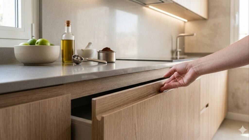 Os puxadores de armários estão desaparecendo: as tendências que deixam o ambiente mais limpo e sofisticado