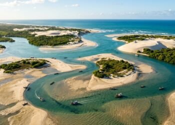 O labirinto de ilhas onde braços de rio de água limpa se encontram com o mar em praias quase desertas