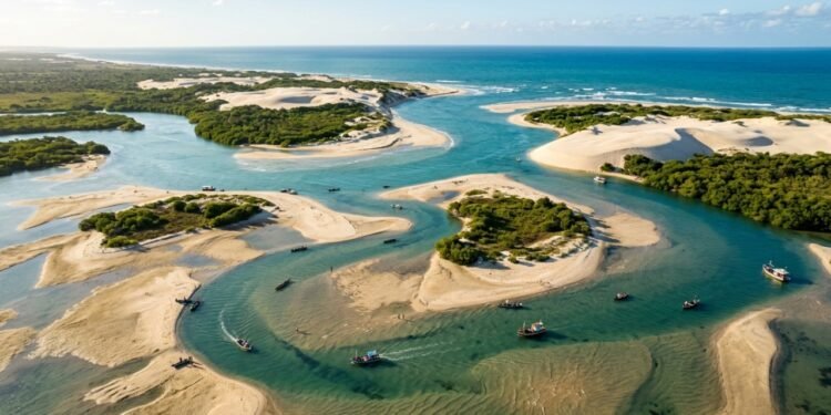 O labirinto de ilhas onde braços de rio de água limpa se encontram com o mar em praias quase desertas