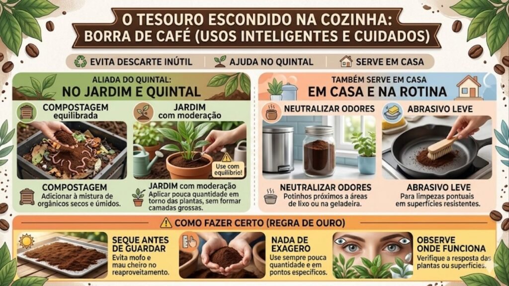Se você tem borra de café usada, não jogue fora, você possui um verdadeiro tesouro em casa