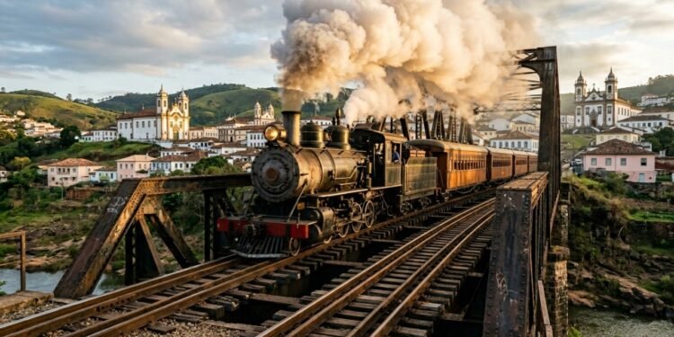 A cidade mineira que fica a 3 horas da capital e mantém o trem a vapor mais antigo do mundo em operação contínua desde 1881