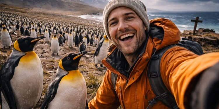 No fim do mundo existe uma ilha com 1 milhão de pinguins com marcas de guerra