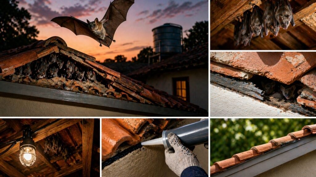 O que atrai morcegos para o telhado e por que eles voltam ao mesmo lugar