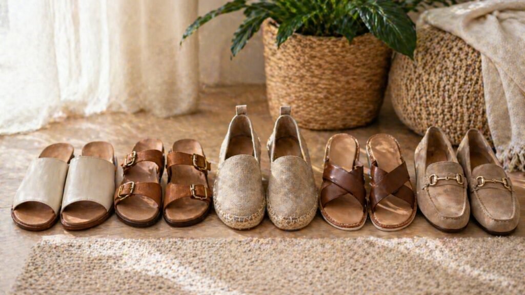 5 modelos de sapatos para casa que equilibram conforto, beleza e presença sem exagero