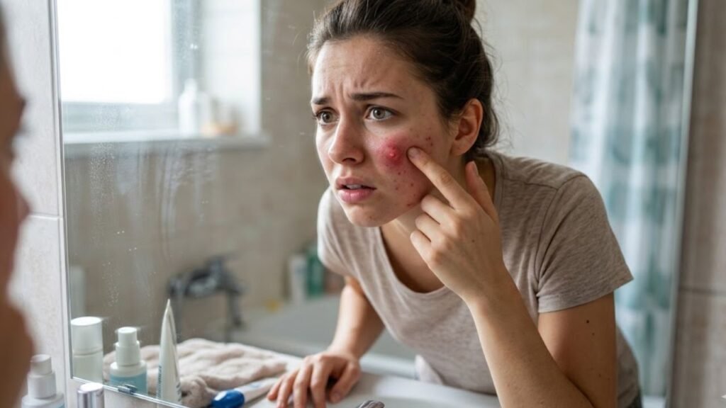 acne inflamada