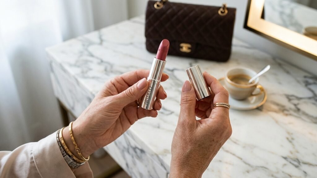 Além da cor: como este batom ilumina a pele madura e suaviza linhas