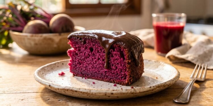 O segredo para fazer um bolo de beterraba sem glúten fofinho e muito úmido