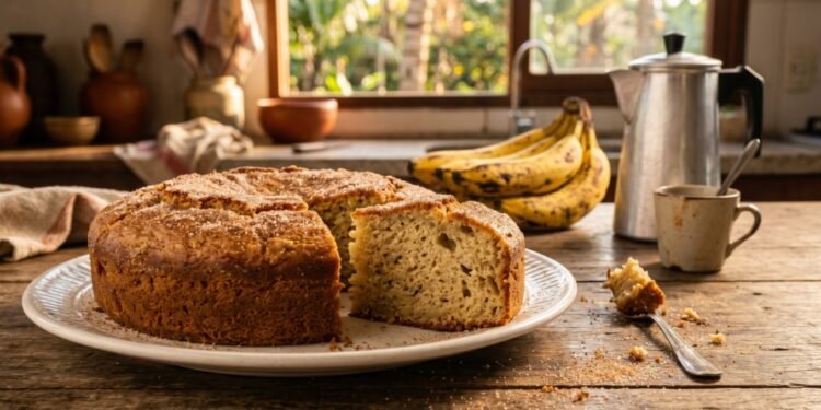O segredo da mistura de trigo com amido de milho para o bolo de banana ficar perfeito