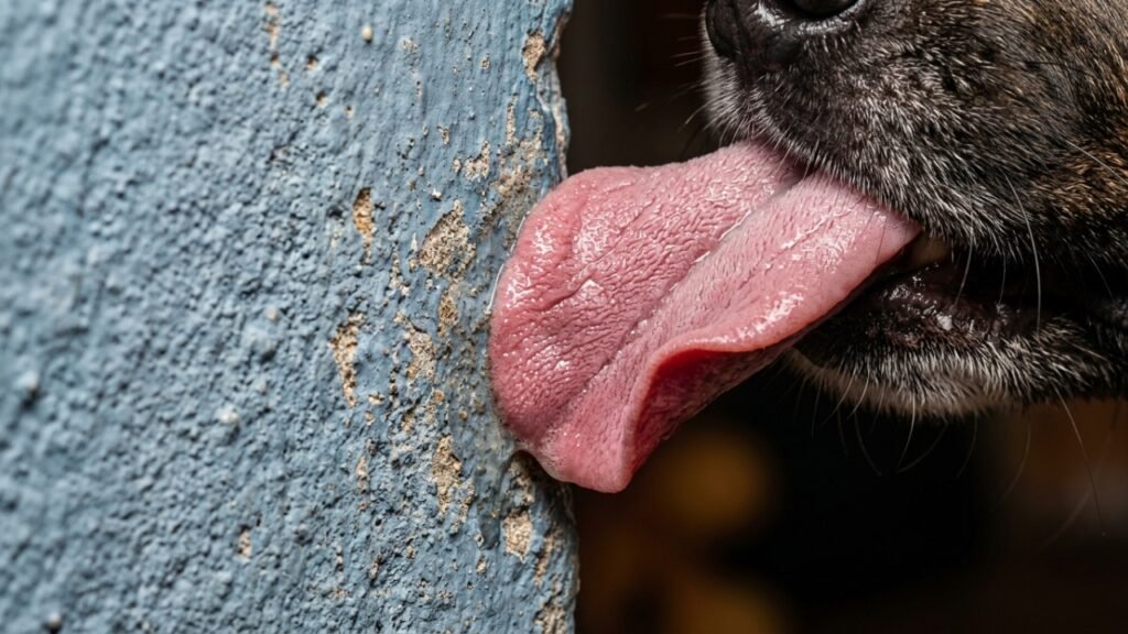 O sinal de alerta que muitos donos ignoram quando o cachorro começa a lamber superfícies estranhas