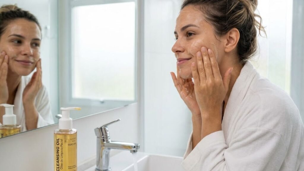como usar cleansing oil no rosto