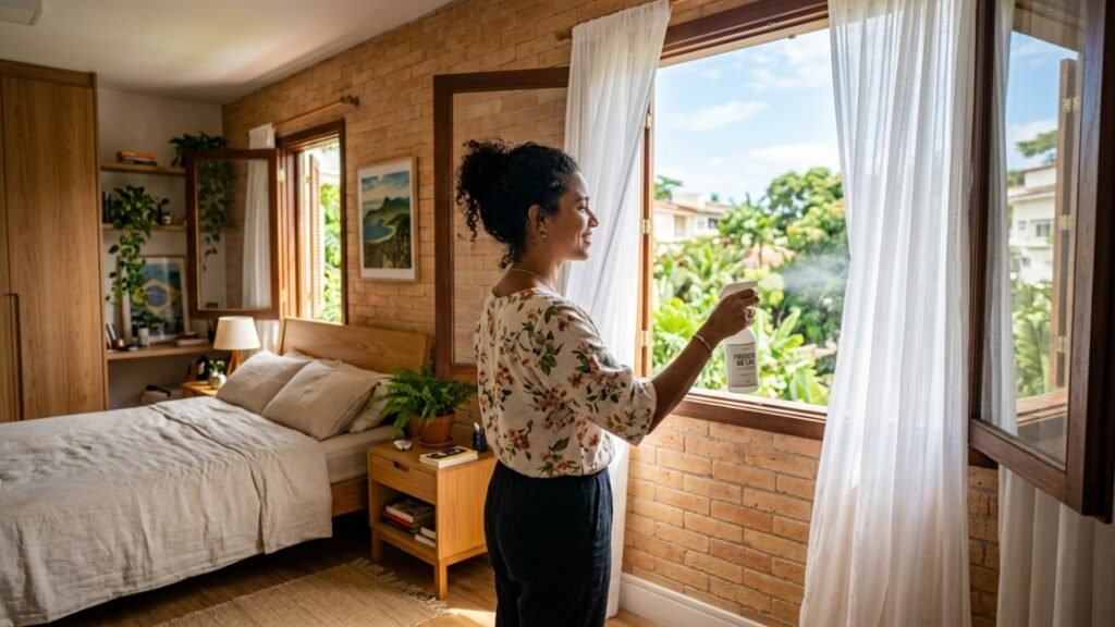 O que acontece se você borrifar vinagre nas cortinas da sua sala hoje mesmo