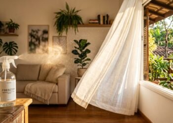 Saiba por que borrifar vinagre nas cortinas virou a dica favorita de limpeza do momento