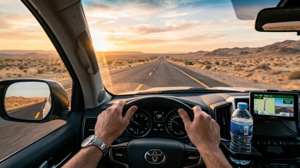 Veja os detalhes da rodovia saudita que é uma linha reta perfeita de 240 km