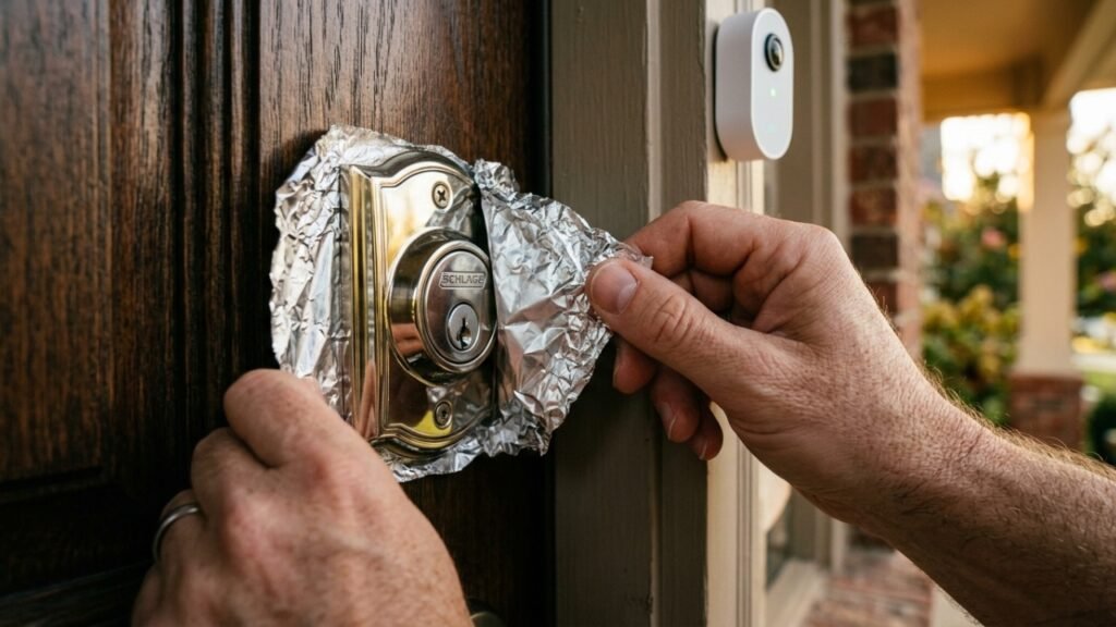 Motivo para colocar papel alumínio na porta de entrada intriga donos de casa