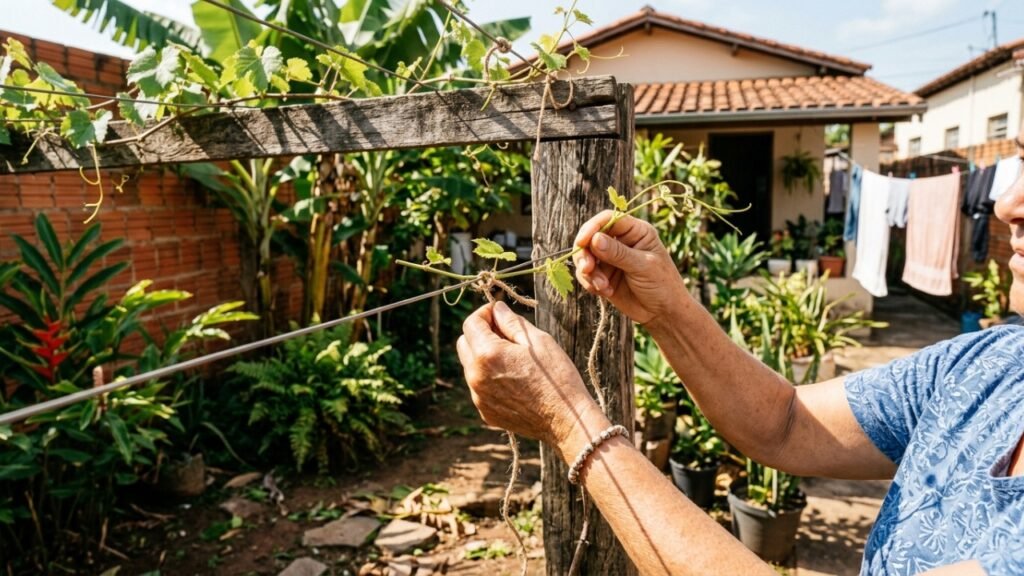 O impacto térmico desta planta de jardim que funciona como um filtro de frescor para o imóvel