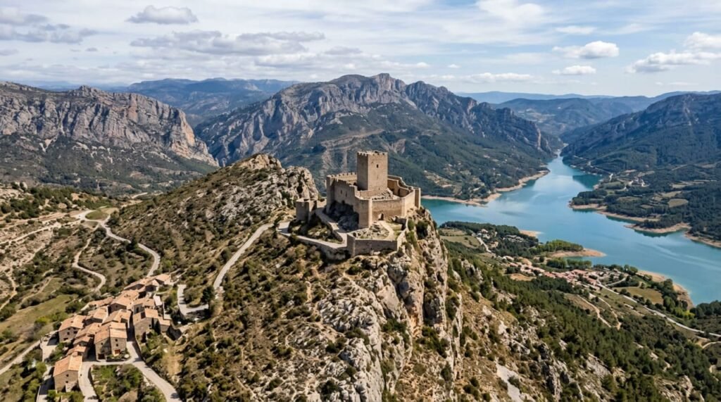 Uma cidade da Catalunha com um único habitante que possui um castelo e um mosteiro: um território chave na história medieval