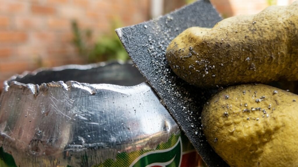 O método simples que converte latas vazias em peças de design para festas