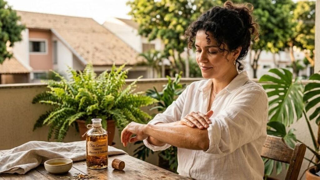 óleo corporal perfumado