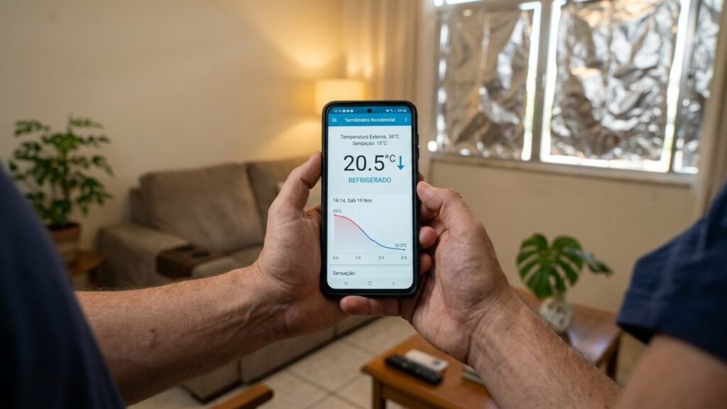 Uso de papel alumínio nas janelas vira solução para enfrentar dias de calor intenso