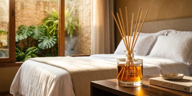 Esta combinação caseira garante frescor e sofisticação para o dormitório