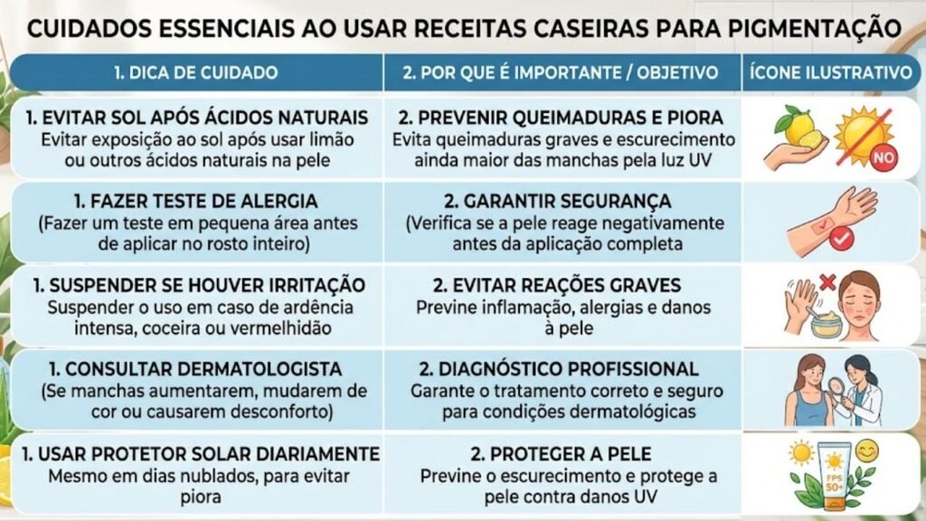 pigmentação no rosto