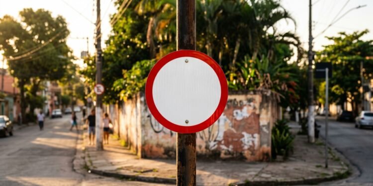 O erro comum sobre a placa com círculo vermelho que gera multas pesadas aos motoristas