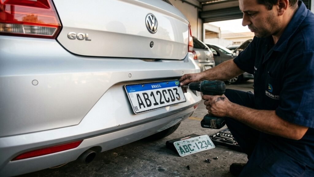 Motoristas enfrentam multa gravíssima por circular com placa antiga em situações específicas