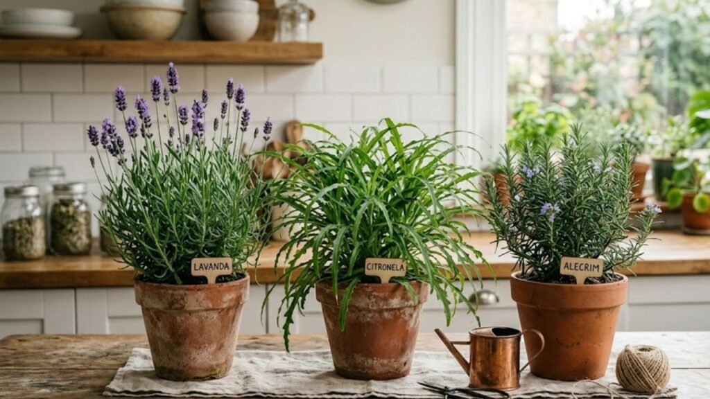 plantas que ajudam a afastar insetos