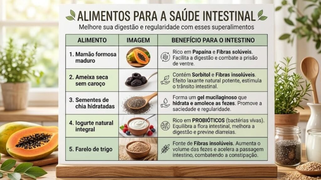 o que comer para melhorar o intestino preso
