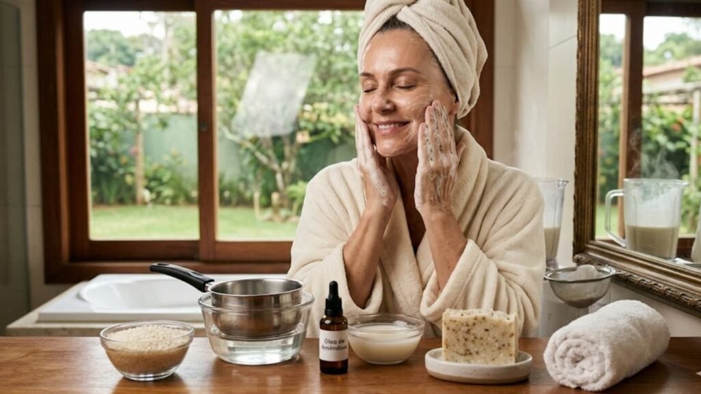 Sabão de leite de arroz