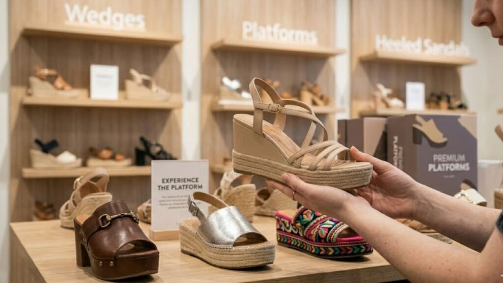 Sapatos verão anabela