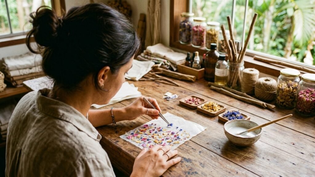 O passo a passo para fabricar uma luminária artesanal com texturas naturais únicas