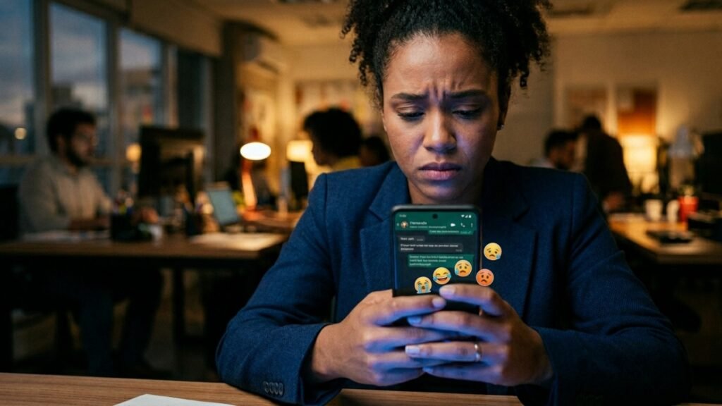 Justiça decide que figurinha em grupo de WhatsApp corporativo configura dano moral à funcionária