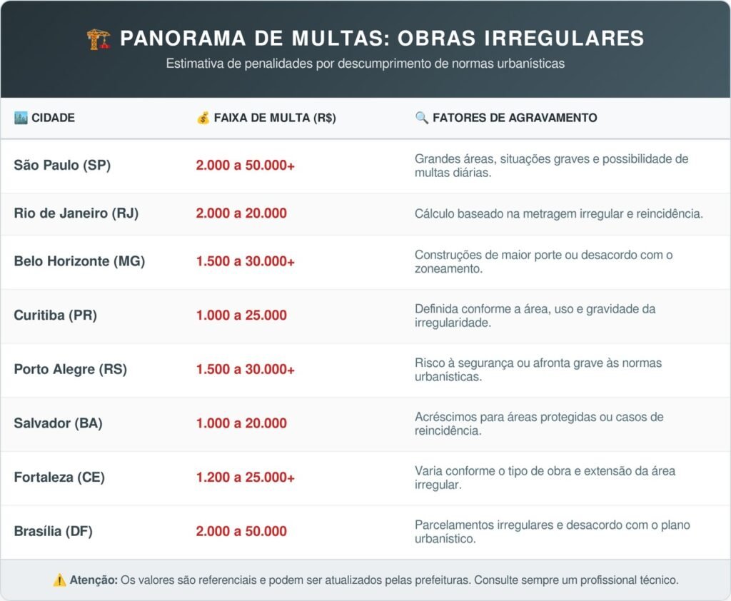 Construir sem autorização pode gerar multa de até R$ 20 mil e lei urbana prevê punição nesses casos