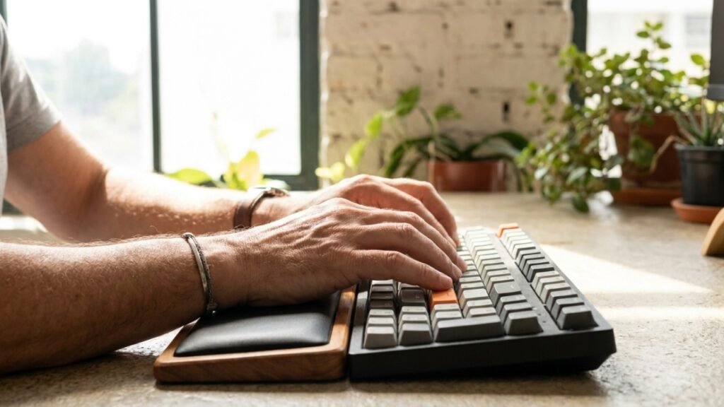 Aprenda a usar a "posição de descanso" para digitar sem olhar para o teclado