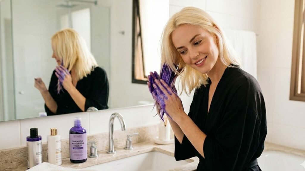 usar shampoo roxo