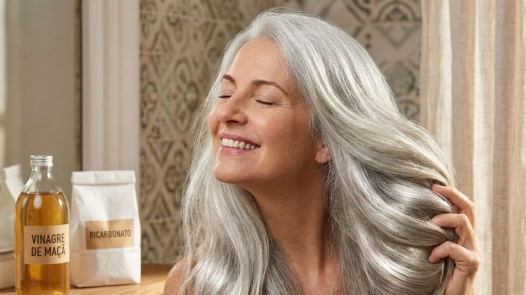 vinagre e bicarbonato no cabelo