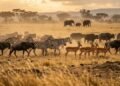 Como búfalos, elefantes, gnus e zebras usam a manada para resistir na savana africana todos os dias