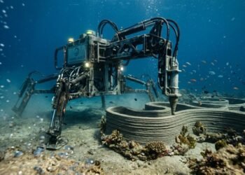 Cornell cria impressão 3D subaquática com sedimentos marinhos para construir no oceano sem dragagem