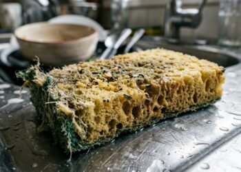 Estudos detalham de quanto em quanto tempo se deve trocar a esponja de cozinha