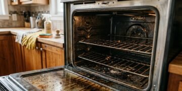 Como limpar forno muito sujo usando apenas dois ingredientes de cozinha comuns