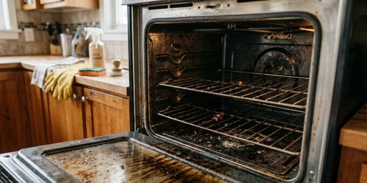Como limpar forno muito sujo usando apenas dois ingredientes de cozinha comuns
