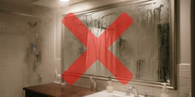 Adeus aos espelhos embaçados: o truque caseiro que dura dias e é feito em segundos