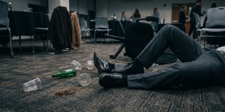 Uma festa de fim de ano da empresa terminou de forma inesperada para uma jovem que perdeu o emprego após exagerar na bebida
