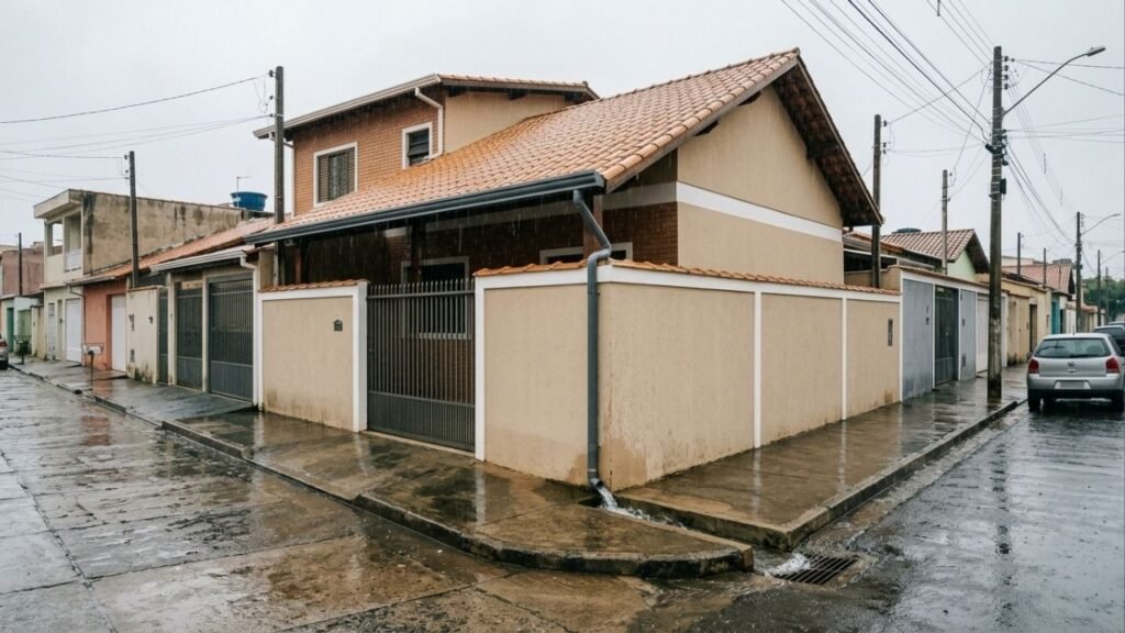 A partir de agora, os moradores que constroem telhados jogando água da chuva no terreno do vizinho precisam instalar calhas ou podem ser acionados na Justiça