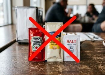 A partir de agosto de 2026, restaurantes terão que remover sachês de ketchup, maionese e sal