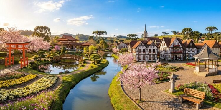 A Cidade das Flores divide o Japão e a Alemanha no interior do Brasil