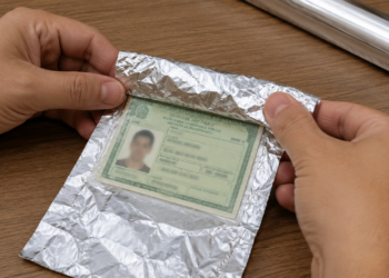 Embrulhar RG em papel alumínio realmente protege seus dados